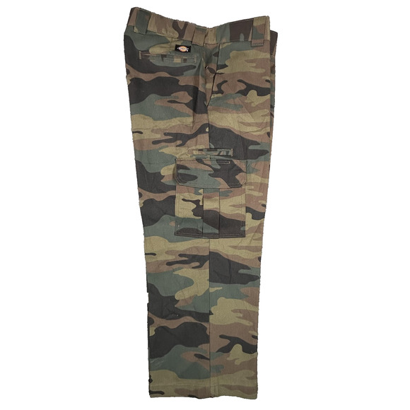Dickies Cargo Pants Mens 36x24 Camouflage Camo Regular Straight Trousers Capri - Picture 1 of 10